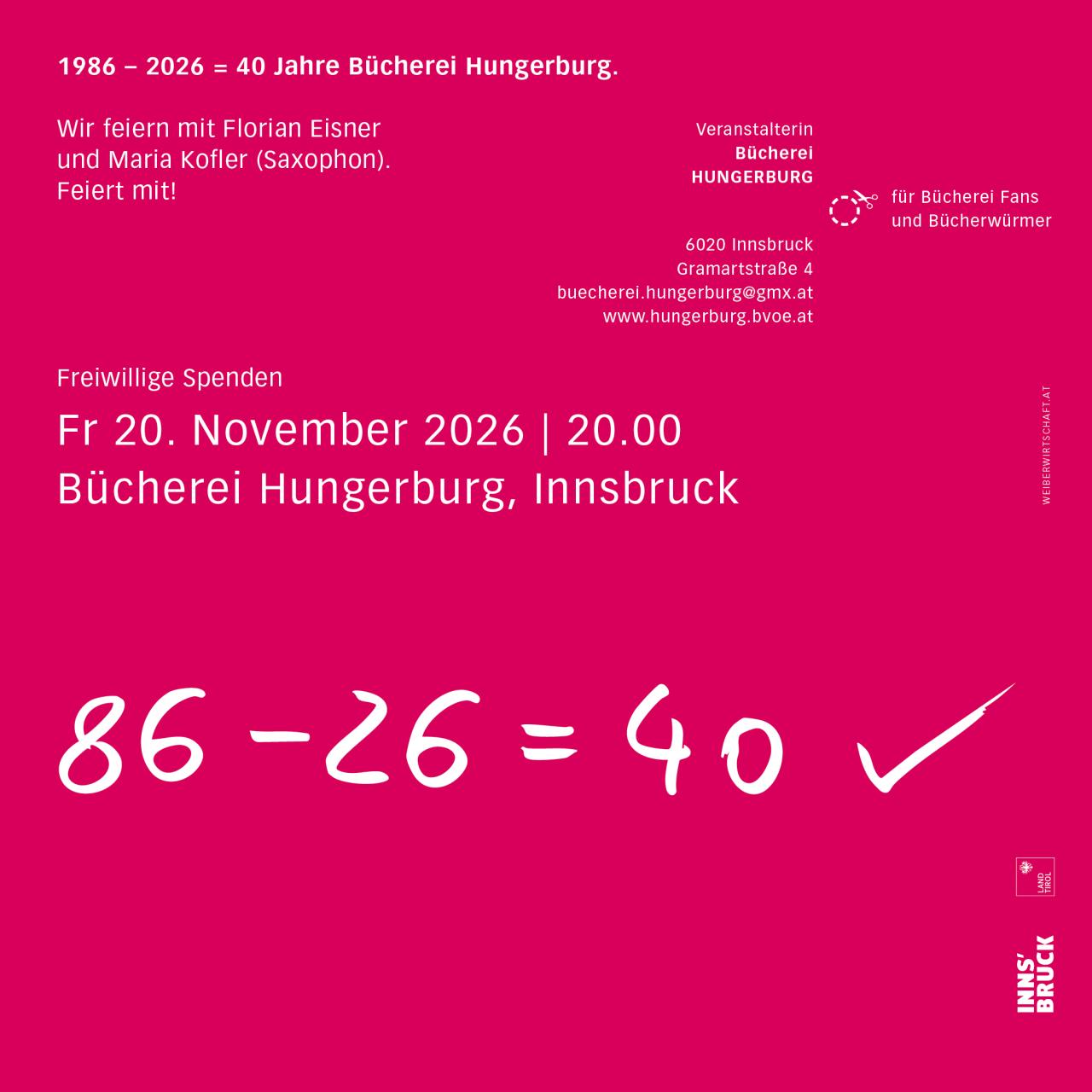 40 jahre bücherei hungerburg